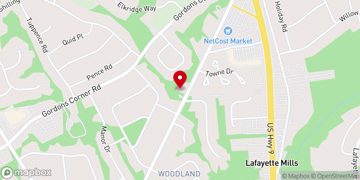 Map showing location of Church In Manalapan