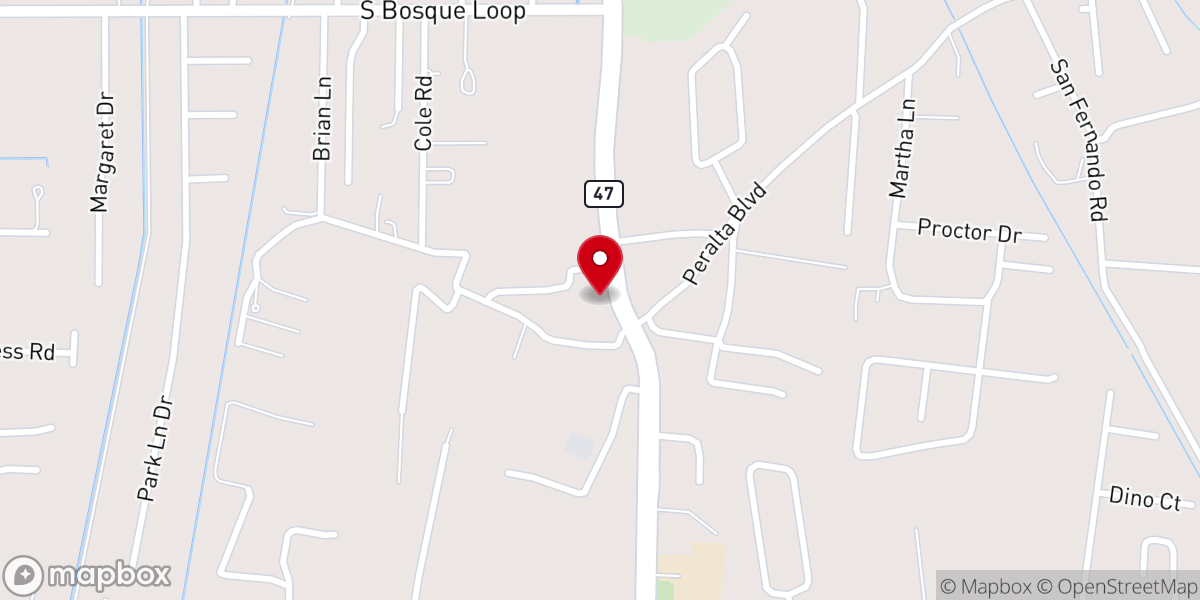 Map showing location of Our Lady of Guadalupe Catholic Church