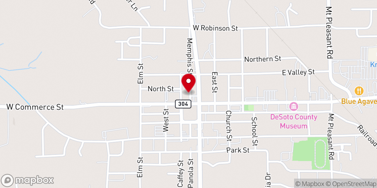 Map showing location of 1 Memphis Street
