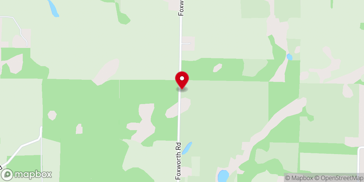 Map showing location of Flat Creek Church
