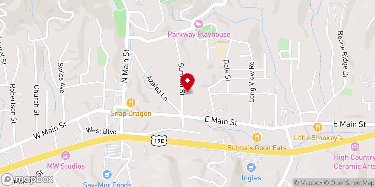 Map showing location of Sacred Heart Catholic Church