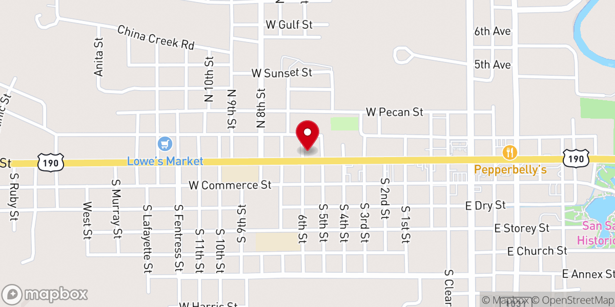 Map showing location of St Mary's Catholic Church
