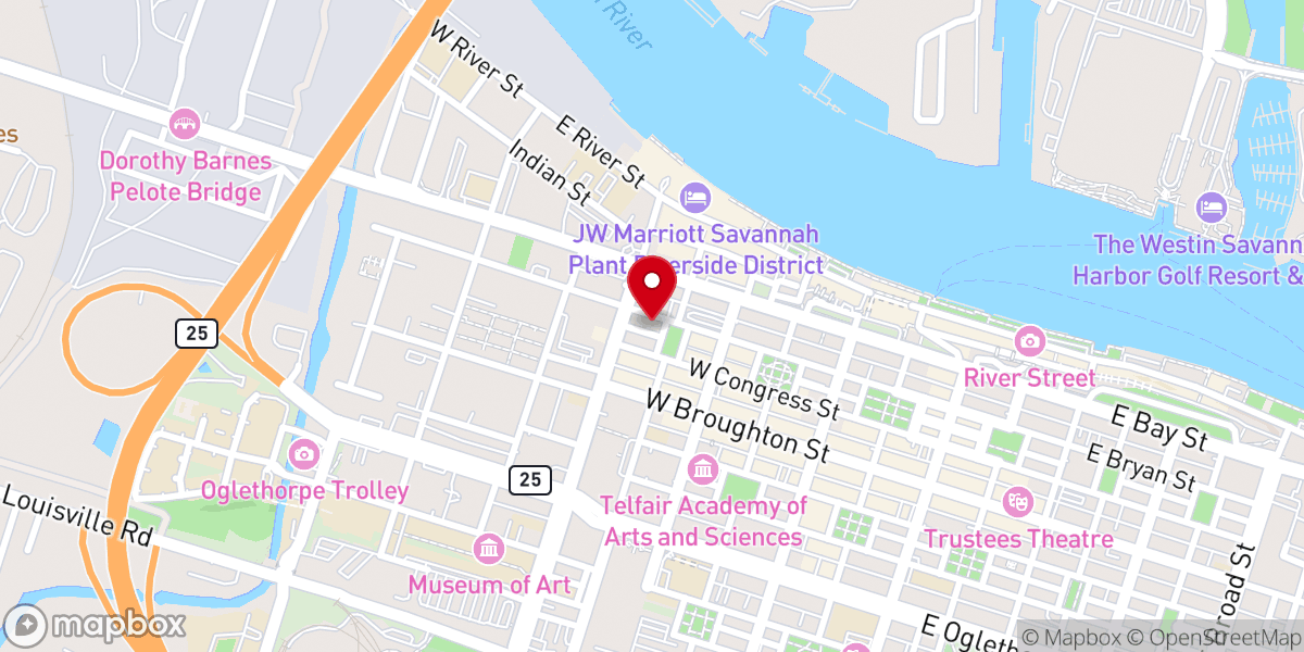 Map showing location of First African Baptist Church