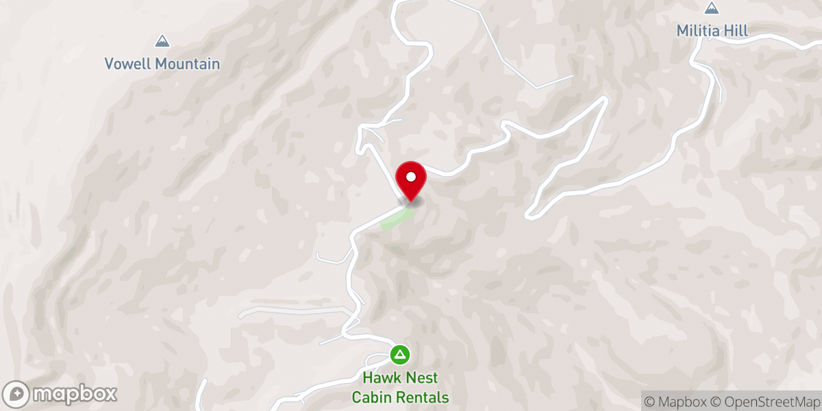 Map showing location of Mountain View Baptist Church