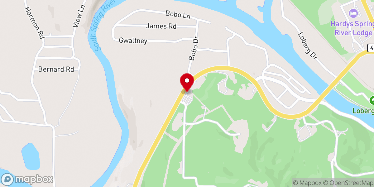 Map showing location of Ward St. Church of Christ