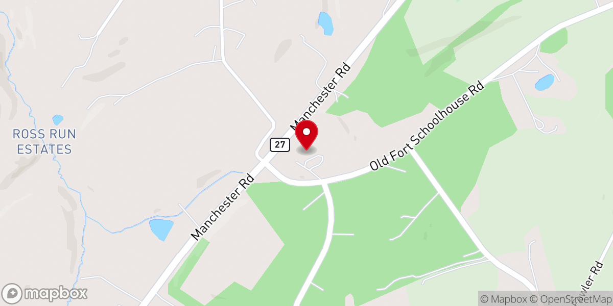 Map showing location of Kirkridge ARP Church