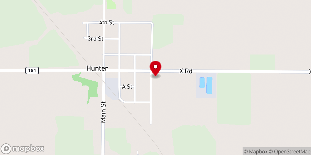 Map showing location of Trinity Lutheran Church