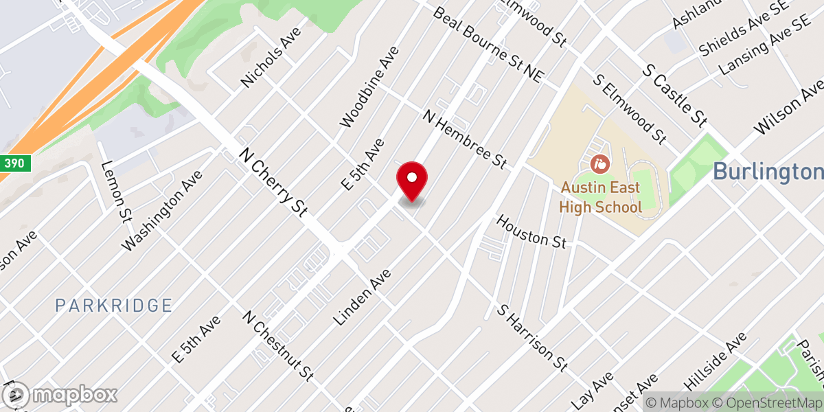 Map showing location of Magnolia Avenue United Methodist Church