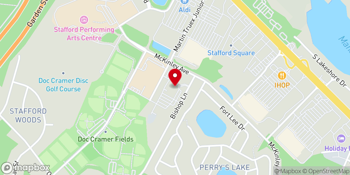 Map showing location of St. Mary of the Pines
