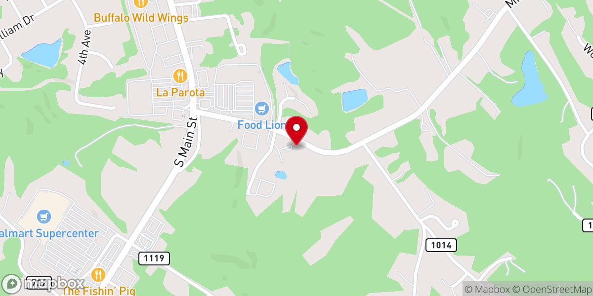 Map showing location of St John's Lutheran Church
