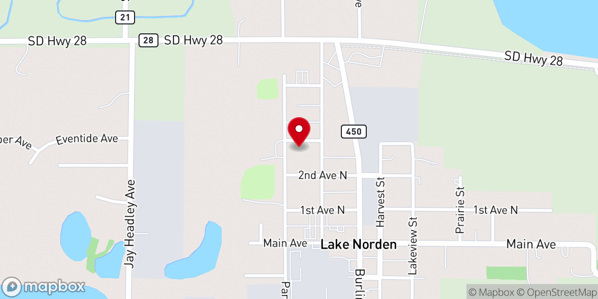 Map showing location of Trinity Lutheran Church