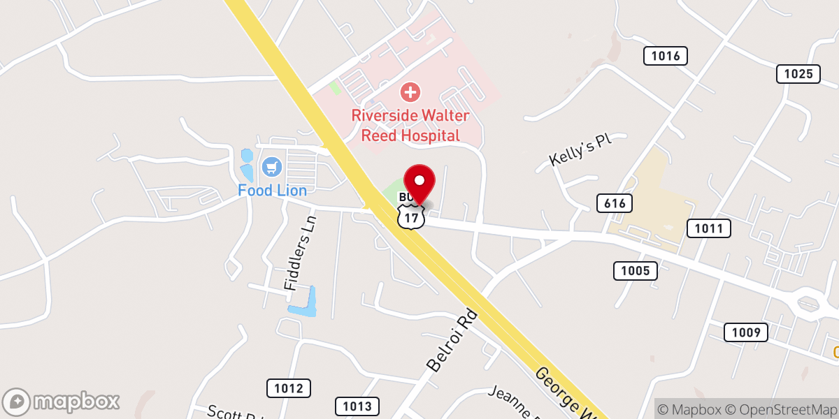 Map showing location of Newington Baptist Church