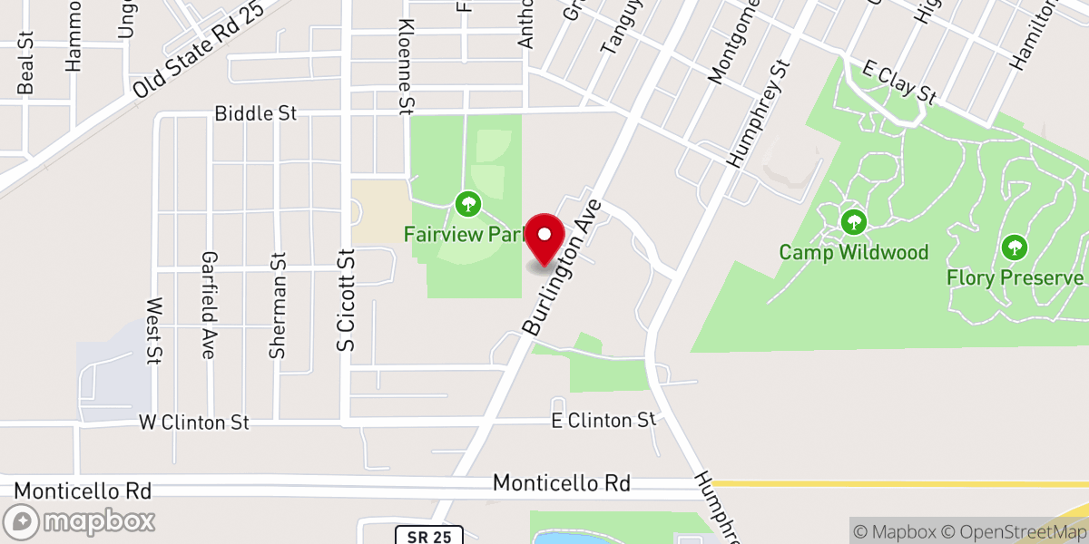 Map showing location of Church of God Holy Spirit