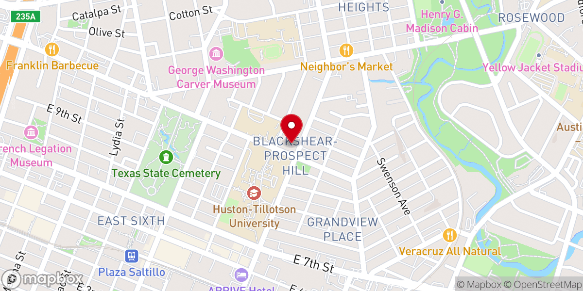Map showing location of Mount Olive Baptist Church