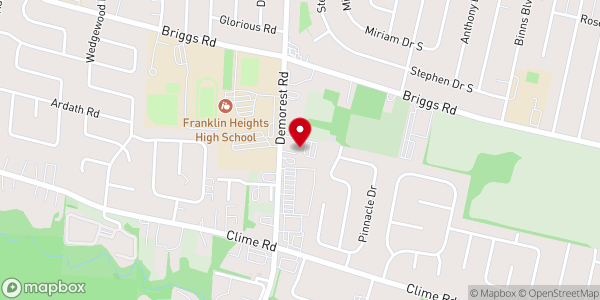 Map showing location of Trinity Assembly of God