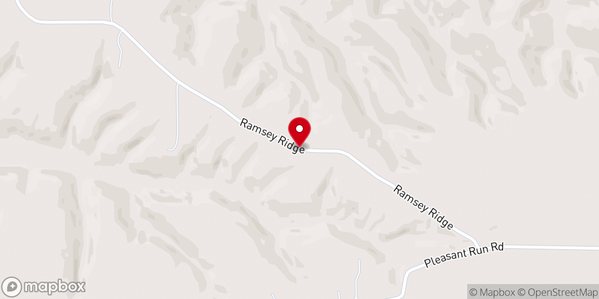 Map showing location of Ramsey Ridge Church