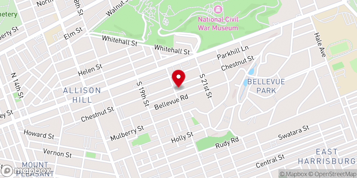 Map showing location of People's Community Baptist Church