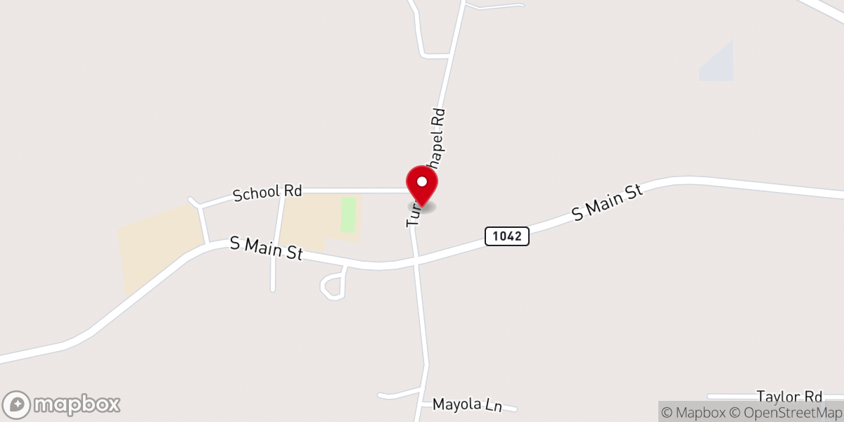 Map showing location of Crossroads Church
