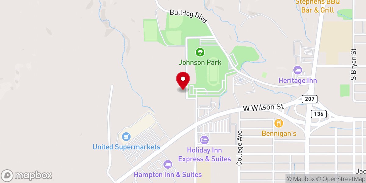Map showing location of St. John the Evangelist Catholic Church