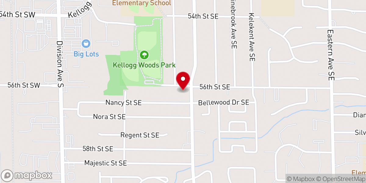 Map showing location of Garden Park Church of God