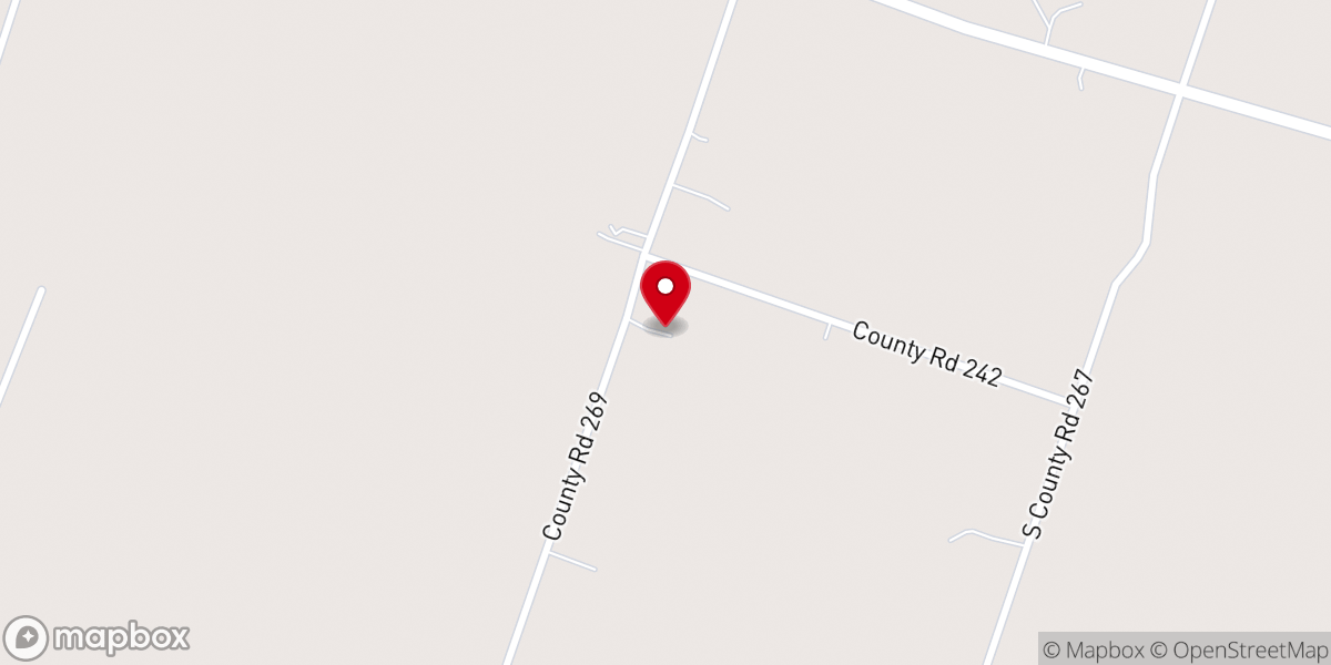 Map showing location of Elm Grove Church