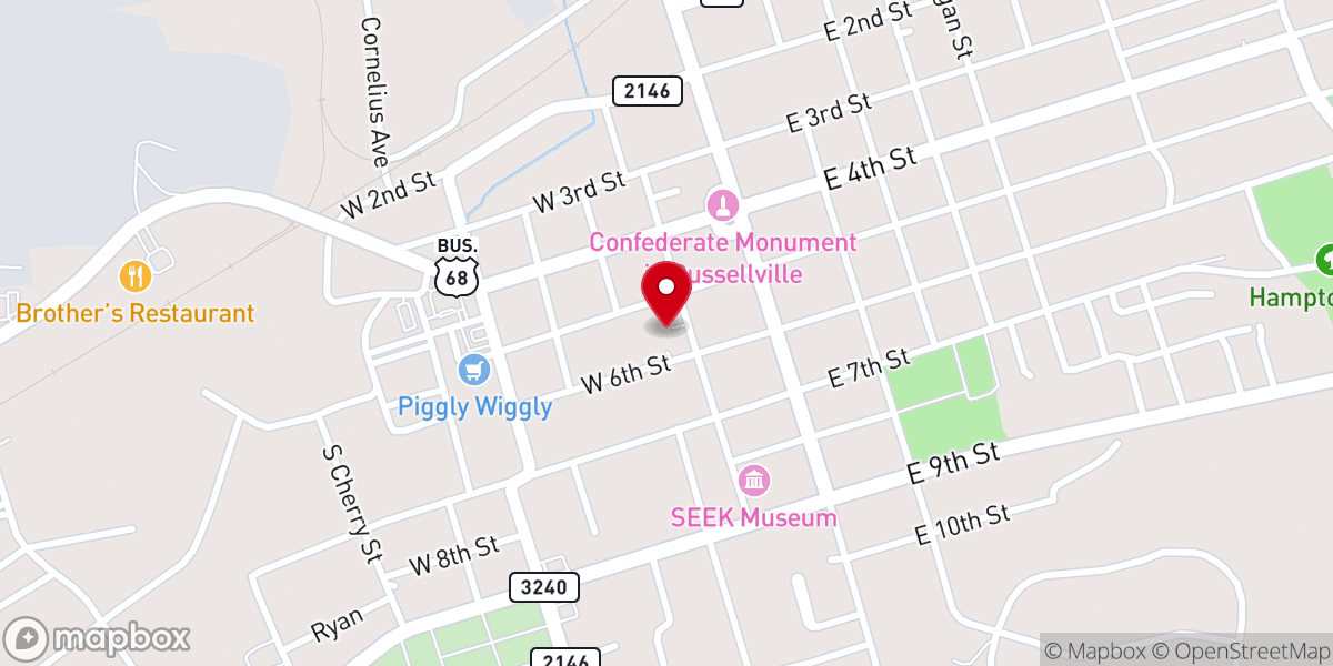 Map showing location of Sacred Heart Parish Center