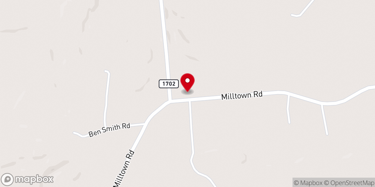 Map showing location of Tarters Chapel United Methodist Church