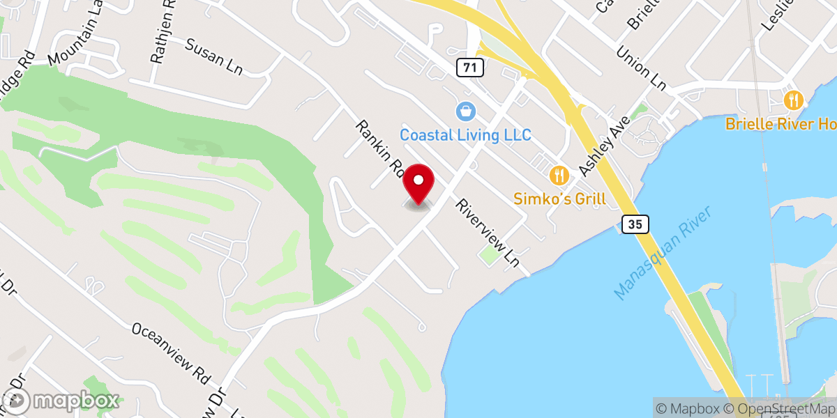 Map showing location of Church in Brielle