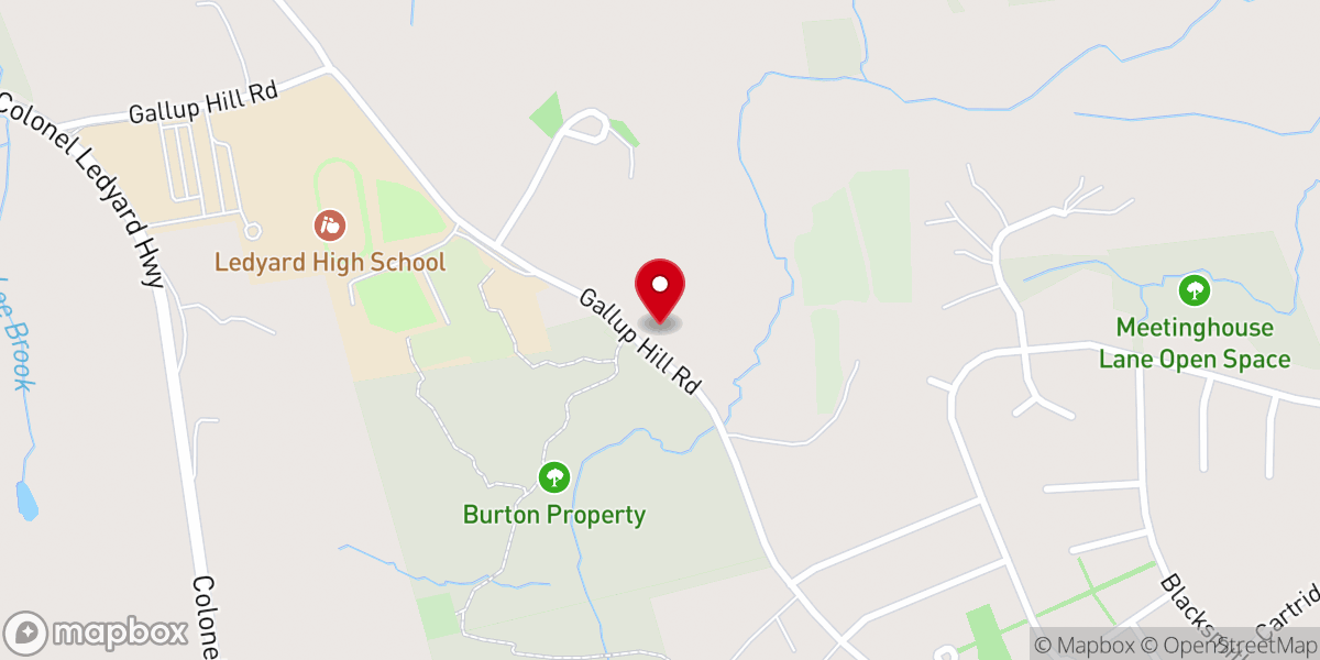 Map showing location of Gallup Hill Baptist Church