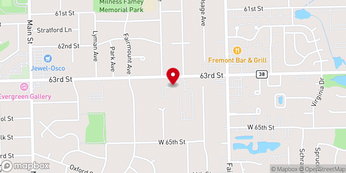 Map showing location of Good Shepherd Lutheran Church