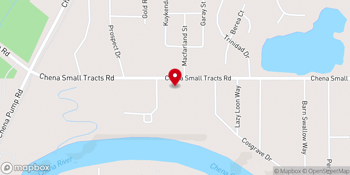 Map showing location of Chena Small Tracts church of Christ