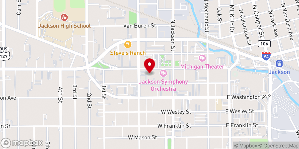 Map showing location of First United Methodist Church