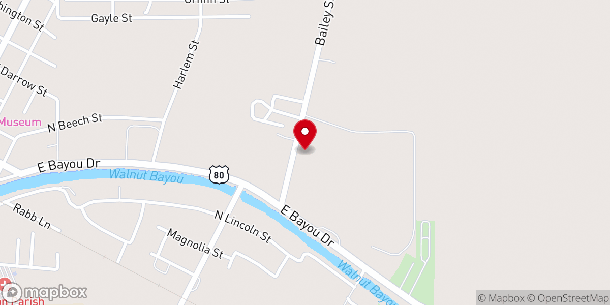 Map showing location of Madison Parish Health Unit