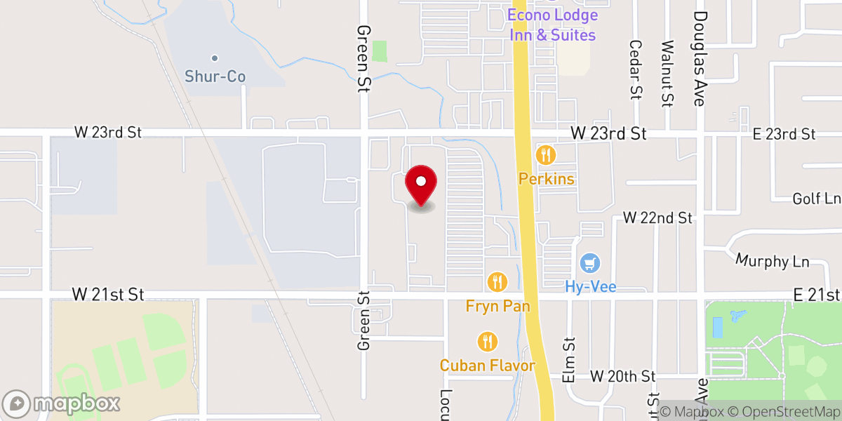 Map showing location of Yankton Mall