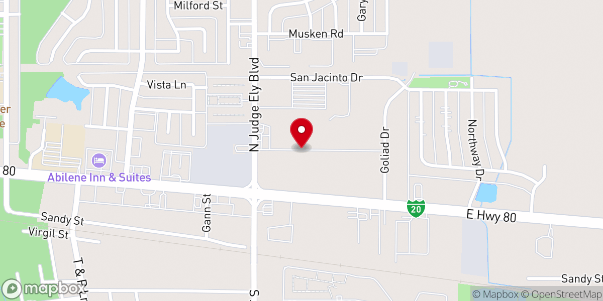 Map showing location of New Fellowship Baptist Church