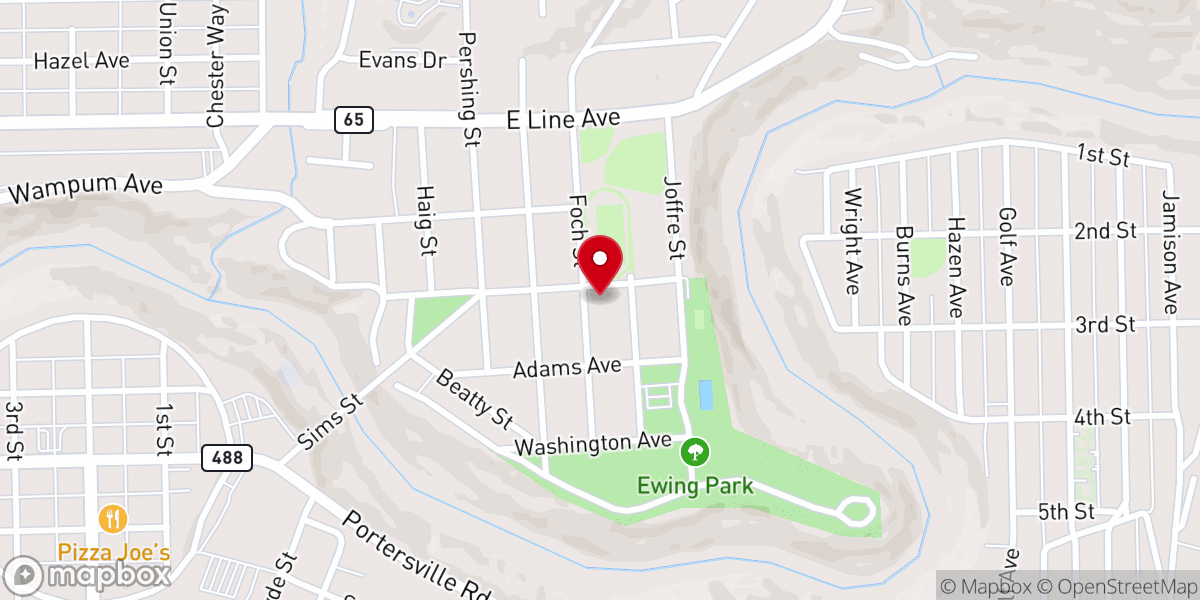Map showing location of Park Alliance Church