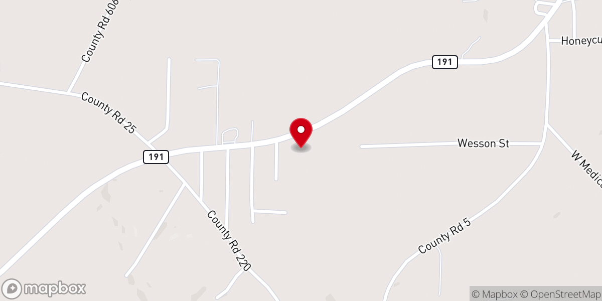 Map showing location of Calvary Hill Church Of God