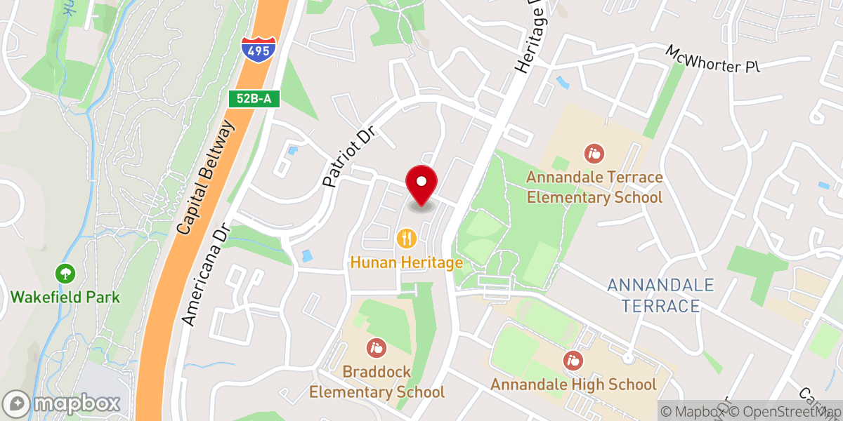 Map showing location of H Mart Annandale