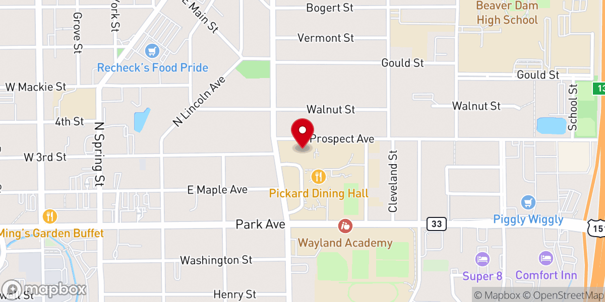 Map showing location of Kimberly Chapel