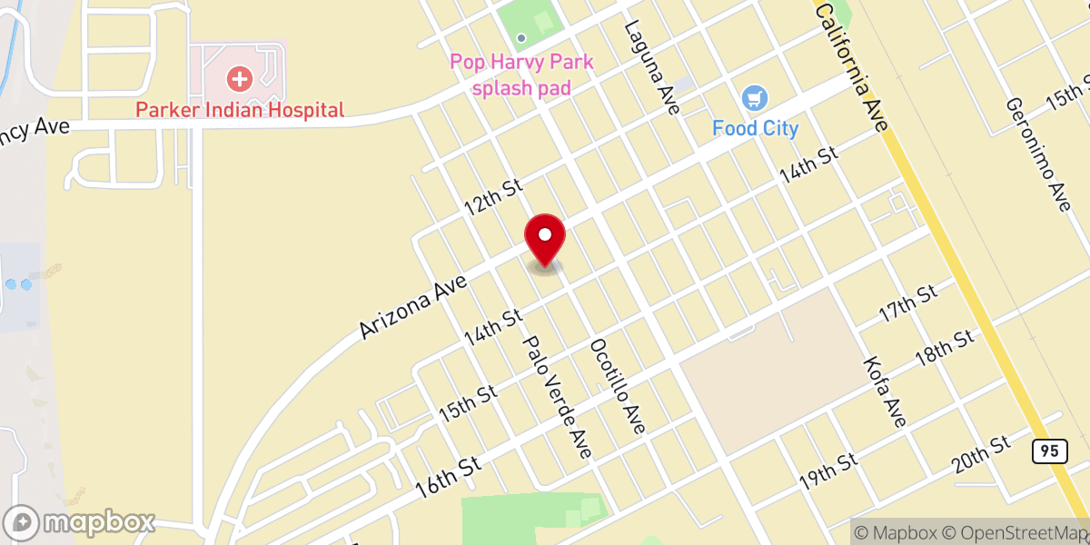 Map showing location of Parker Methodist church