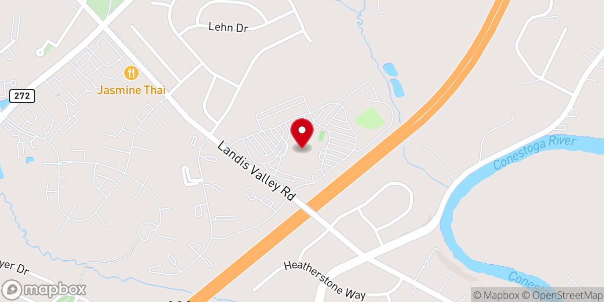 Map showing location of Calvary Church