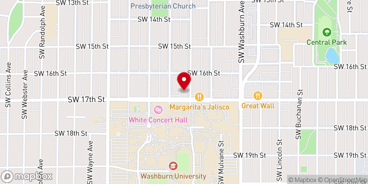 Map showing location of University United Methodist Church