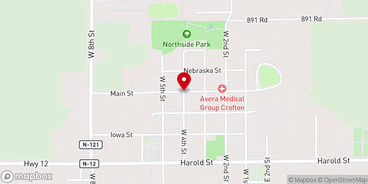 Map showing location of Crofton Congregational Church
