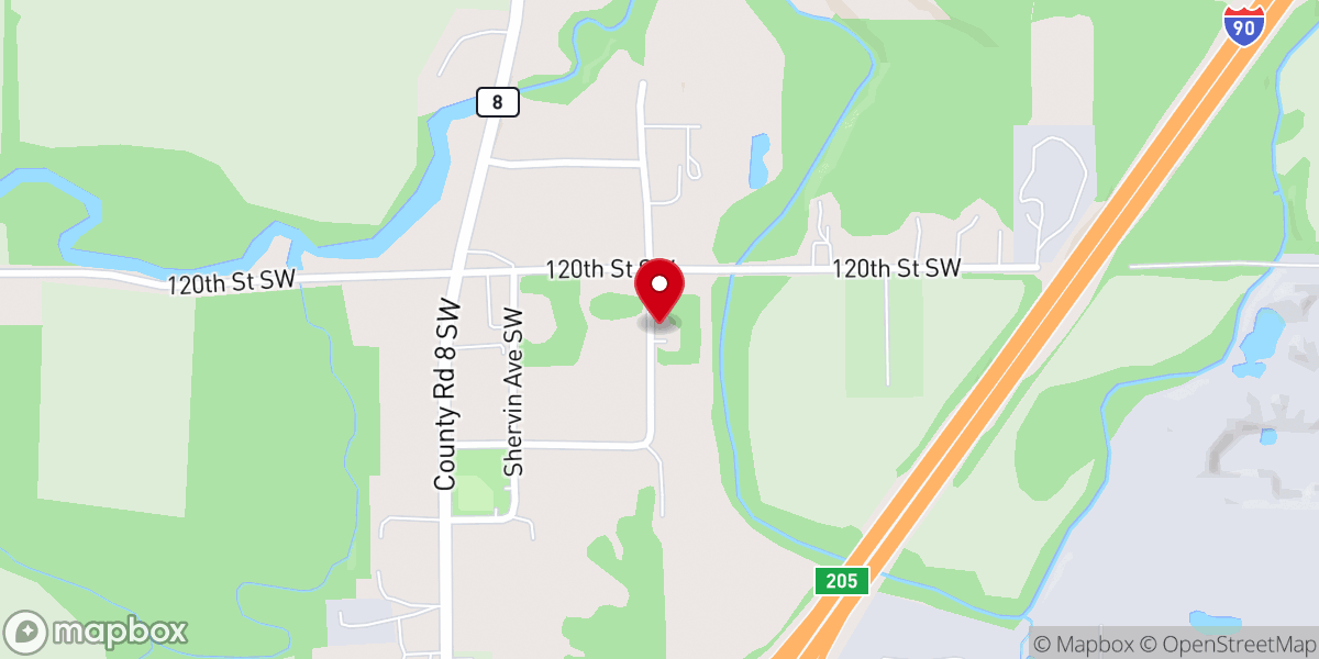 Map showing location of High Forest Community Church