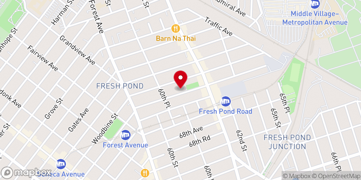 Map showing location of Romanian Church of God of Ridgewood