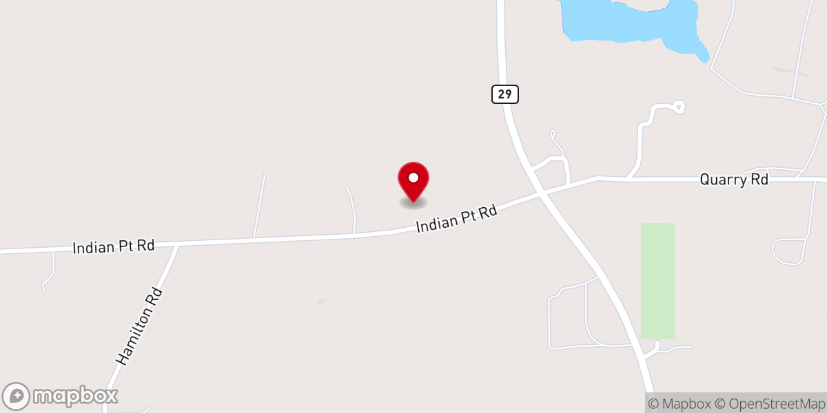 Map showing location of North Sangamon United Presbyterian Church