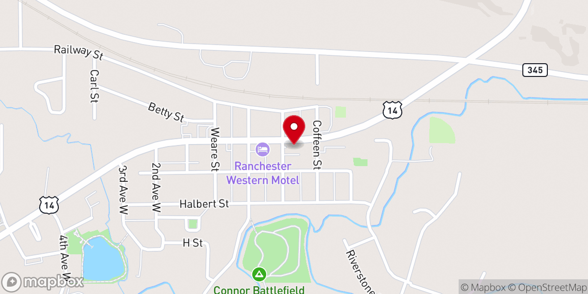 Map showing location of Mercantile Church of Christ