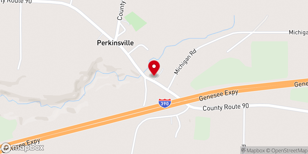 Map showing location of St. Peter's United Church of Christ