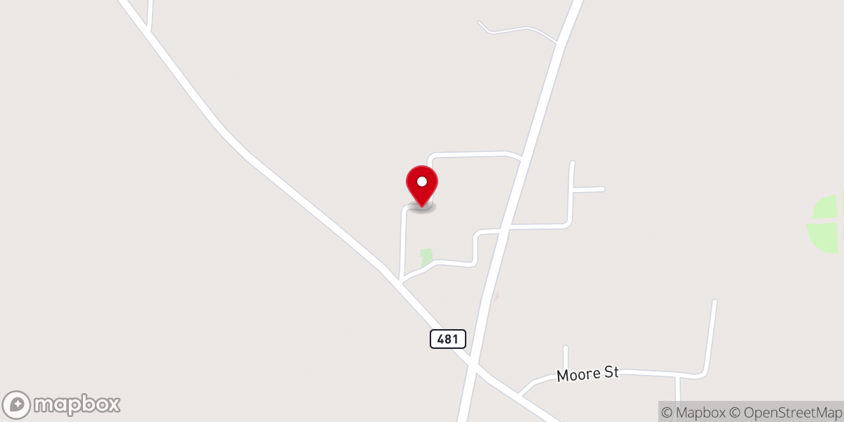 Map showing location of Greater Holy Hill Church