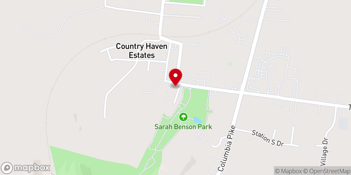 Map showing location of Thompson's Station United Methodist Church